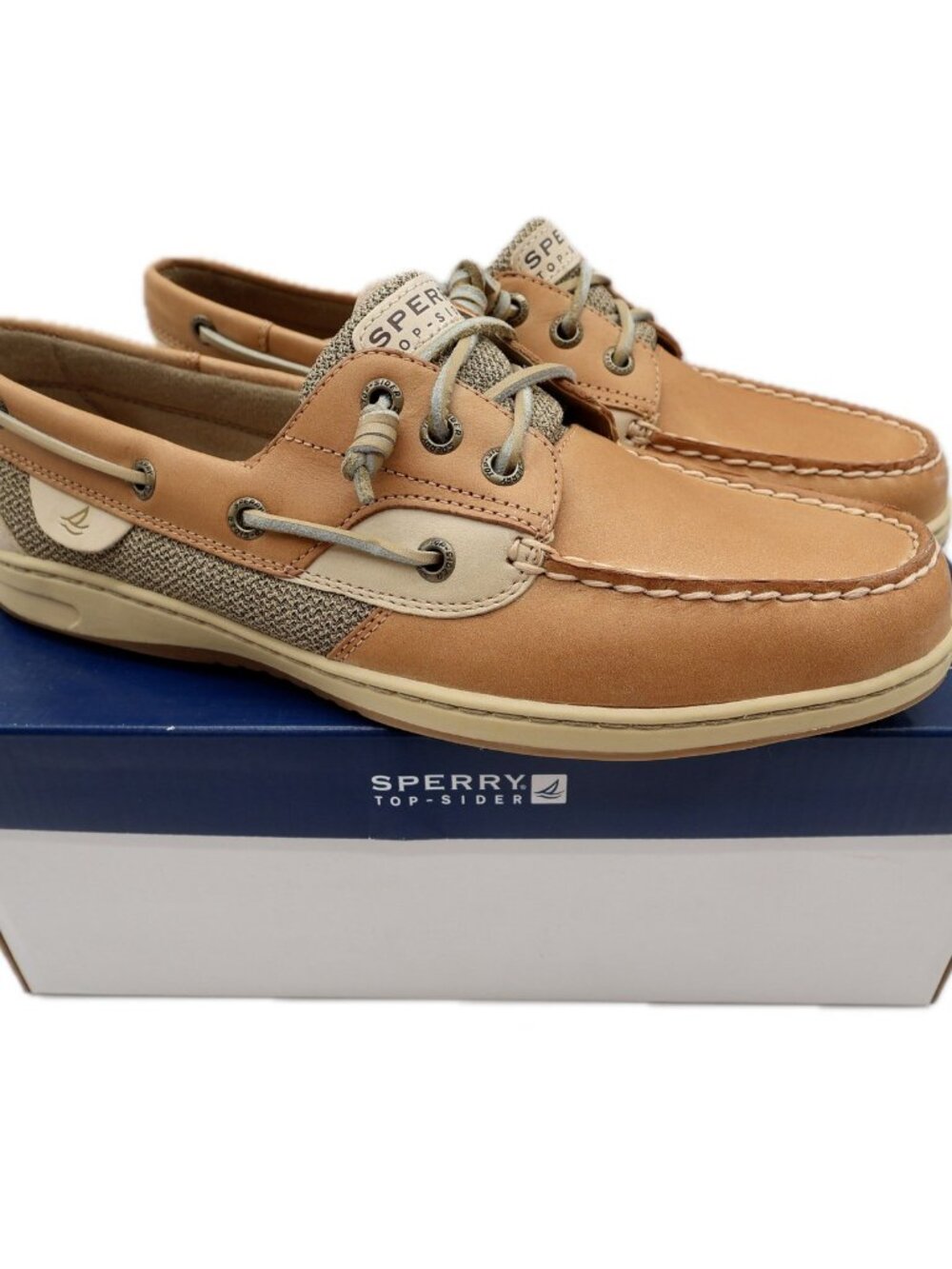Sperry Ivyfish Boat Shoes Women 10 Brown Leather Fabric Low Top Casual Loafers